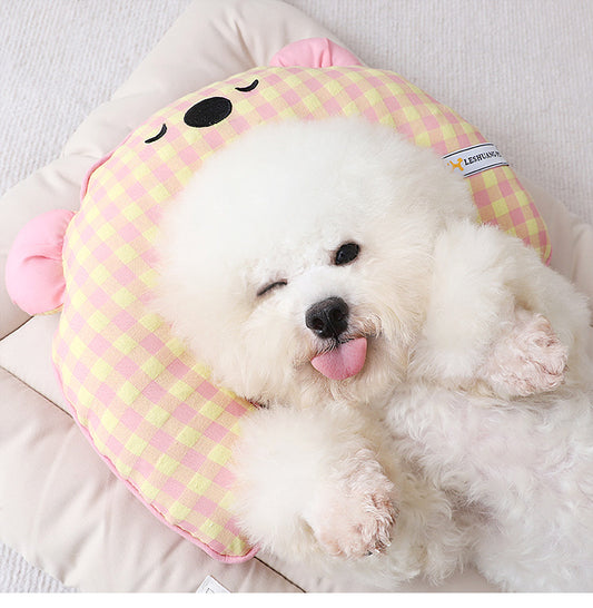 Cozy Checkered Pet Pillow
