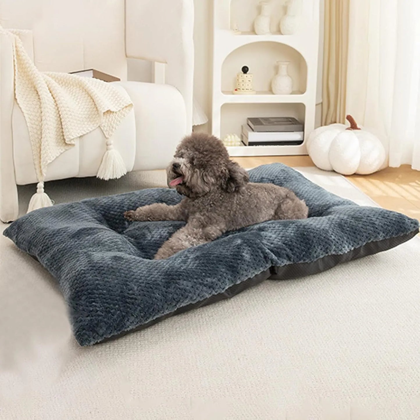 Calming Plush Haven Luxe Pet Bed